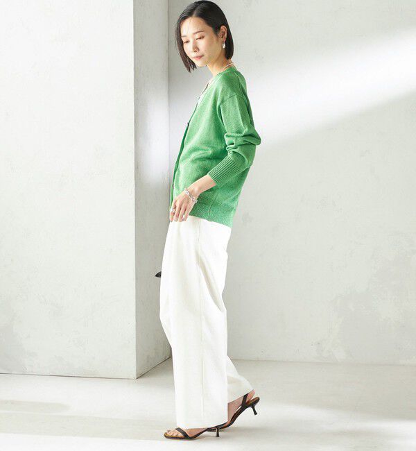 SHIPS for women「〈手洗い可能〉ブライト ペーパー Vネック ニット カーディガン」|カーディガン|