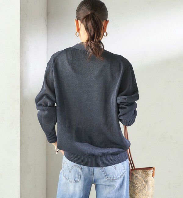 SHIPS for women「〈手洗い可能〉ブライト ペーパー Vネック ニット カーディガン」|カーディガン|