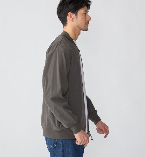 SHIPS「SHIPS:〈撥水/UVカット〉MA-1 リブ ブルゾン」|ブルゾン・スタジャン|