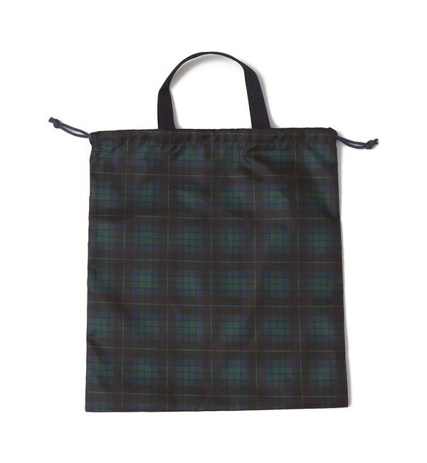 SHIPS KIDS「SHIPS KIDS:オリジナル タータンチェック 巾着 バッグ 2点セット」|エコバッグ|