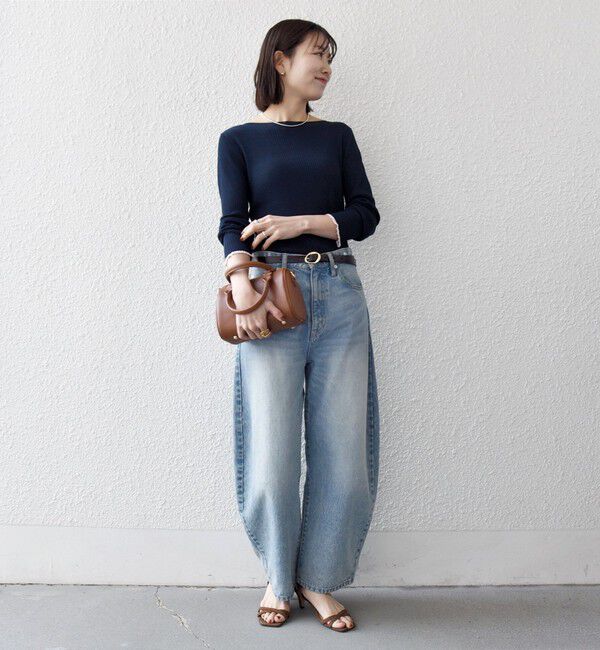 SHIPS any「SHIPS any:〈手洗い可能〉コットン ミックス 配色 リブ ニット プルオーバー」|ニット・セーター|