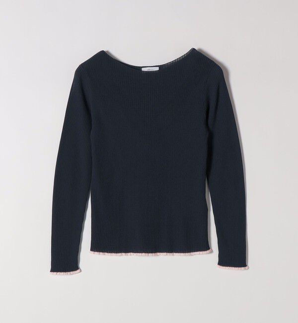 SHIPS any「SHIPS any:〈手洗い可能〉コットン ミックス 配色 リブ ニット プルオーバー」|ニット・セーター|