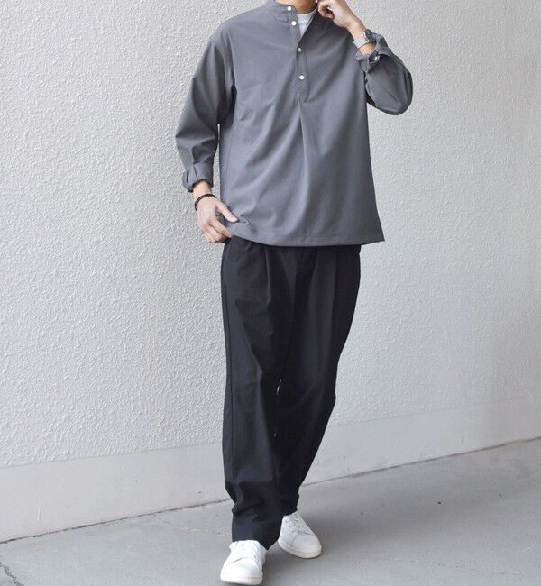 SHIPS any「SHIPS any:〈吸水速乾〉Rapidry バンドスキッパー スピンドル プルオーバー シャツ(セットアップ対応)◇」|シャツ・ブラウス|