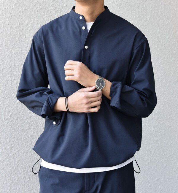 SHIPS any「SHIPS any:〈吸水速乾〉Rapidry バンドスキッパー スピンドル プルオーバー シャツ(セットアップ対応)◇」|シャツ・ブラウス|