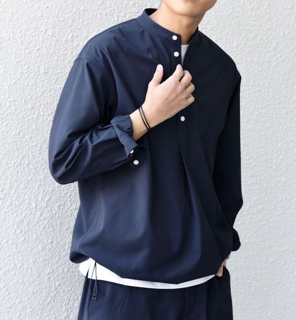 SHIPS any「SHIPS any:〈吸水速乾〉Rapidry バンドスキッパー スピンドル プルオーバー シャツ(セットアップ対応)◇」|シャツ・ブラウス|