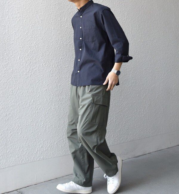 SHIPS any「SHIPS any:〈洗濯機可能〉コットン/リネン 7分袖 バンドカラー ポケット シャツ◇」|シャツ・ブラウス|