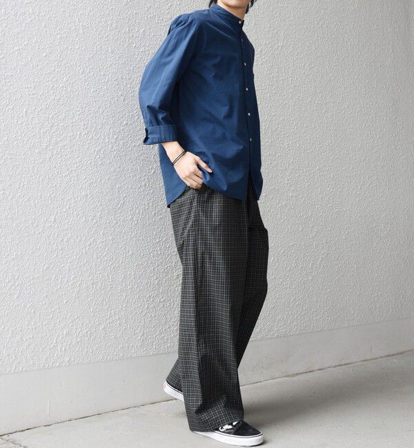 SHIPS any「SHIPS any:〈洗濯機可能〉コットン/リネン 7分袖 バンドカラー ポケット シャツ◇」|シャツ・ブラウス|