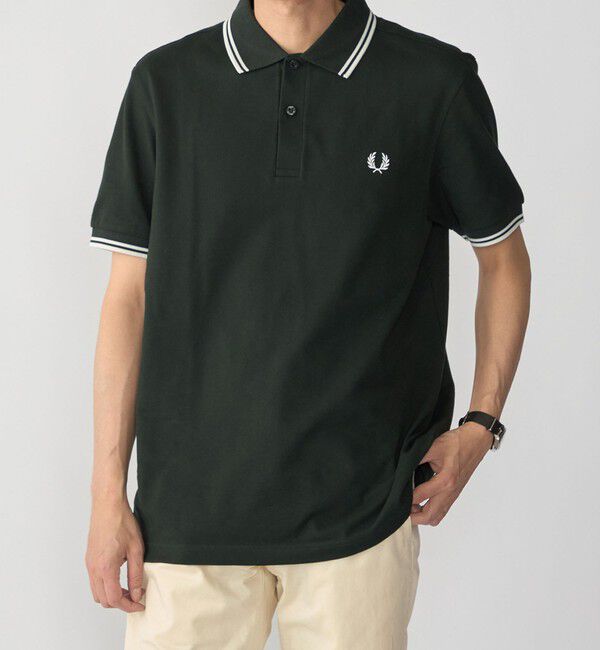 SHIPS「FRED PERRY: M3600 TWIN TIPPED POLO」|ポロシャツ|ダークオリーブ