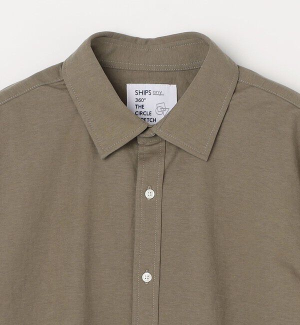 SHIPS any「SHIPS any: 360&deg; THE CIRCLE STRETCH リネン混 7分袖 シャツ◆」|シャツ・ブラウス|