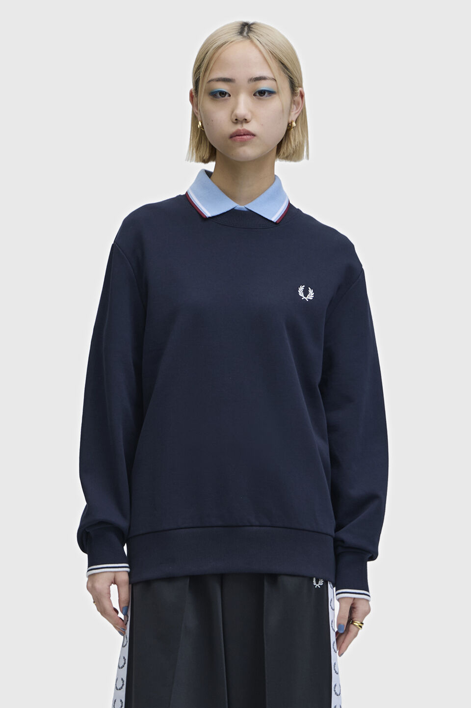 FRED PERRY 「Crew Neck Sweatshirt」|Tシャツ・カットソー|NAVY