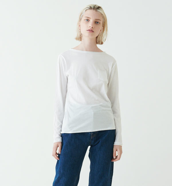 GALERIE VIE「コットン ボートネックプルオーバー」|Tシャツ・カットソー|