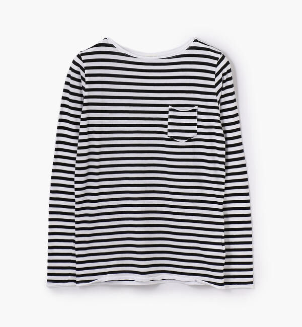 GALERIE VIE「コットン ボートネックプルオーバー」|Tシャツ・カットソー|16 ブラック系