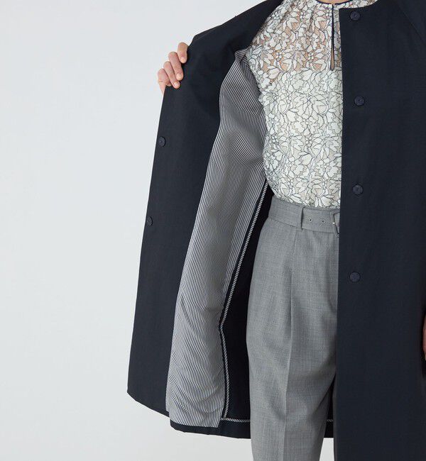 TOMORROWLAND collection「スパークツイル コクーンコート」|ノーカラーコート|