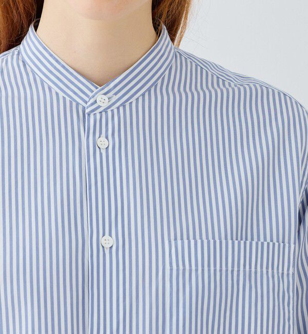 GALERIE VIE「コットンブロード スタンドカラーシャツ」|シャツ・ブラウス|