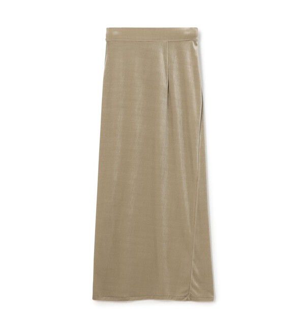 BACCA「inner piece ベロアジャージー ロングスカート」|スカート|41 ライトベージュ