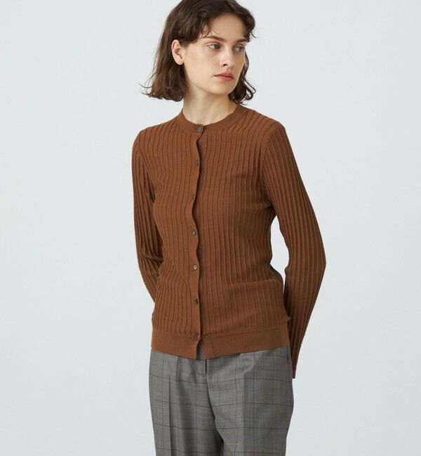 TOMORROWLAND collection「カシミヤシルクリブ クルーネックカーディガン」|カーディガン|