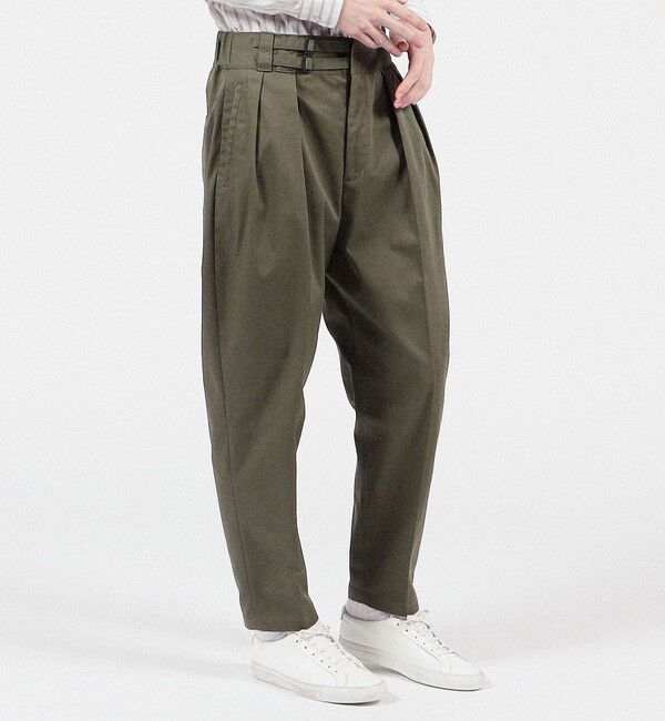 TOMORROWLAND MENS「ポリエステルコットンツイル ダブルバックルパンツ」|その他|