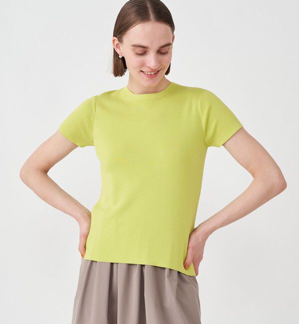 Ballsey「ハイゲージコットン ハーフスリーブプルオーバー」|ニット・セーター|