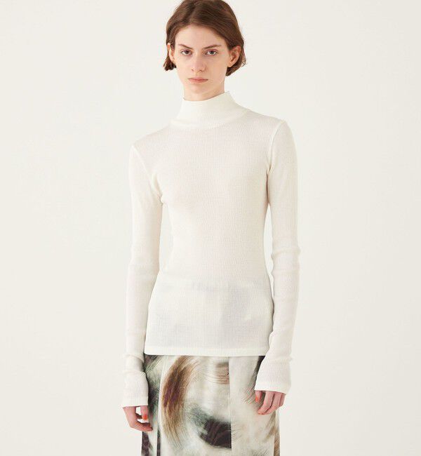 DES PRES「シルクコットンリブ ハイネックプルオーバー」|Tシャツ・カットソー|