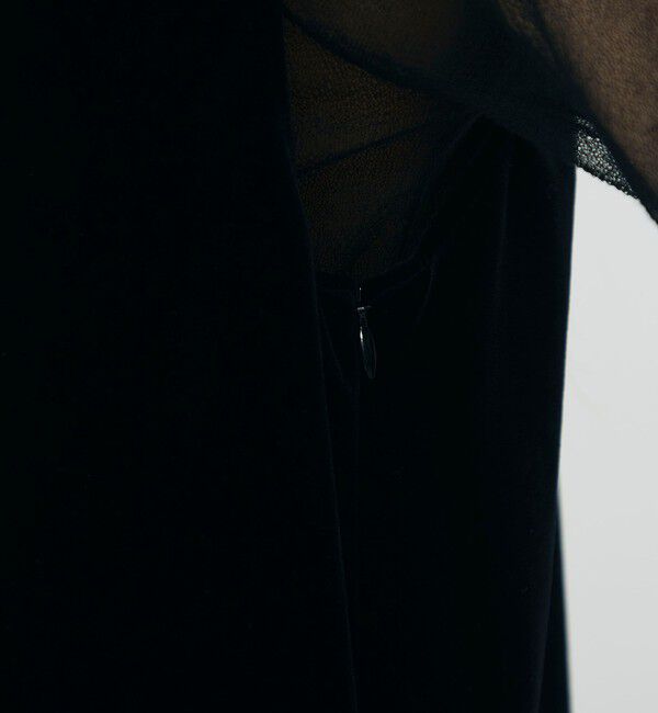 CABaN「ソフトベロア Vネックロングワンピース」|ワンピース|