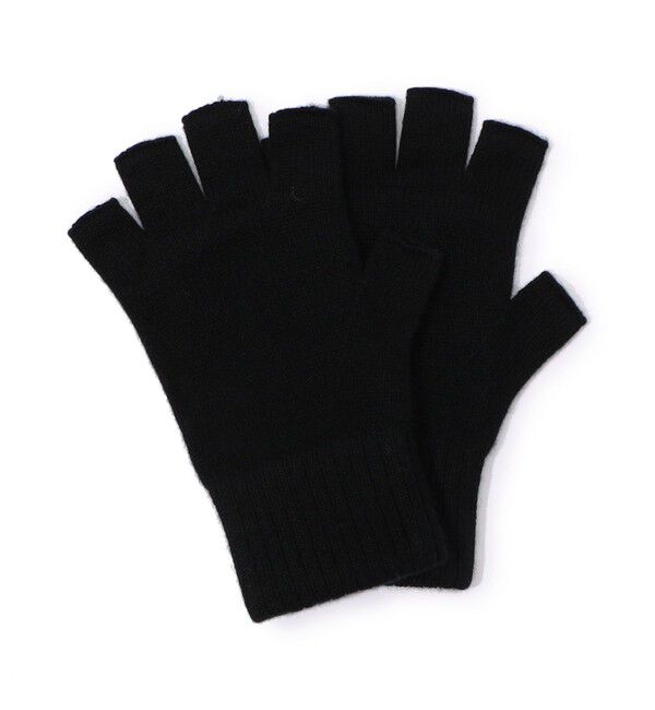 TOMORROWLAND GOODS「TOMORROWLAND カシミヤ フィンガーレスグローブ」|手袋|19 ブラック