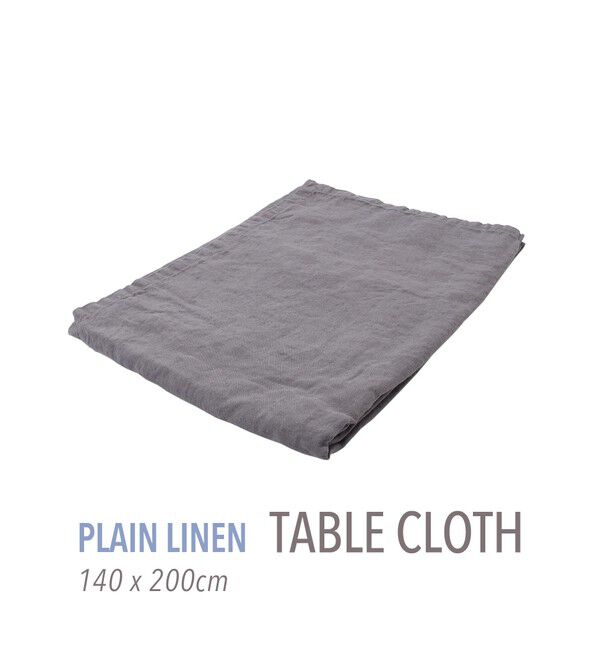 TOMORROWLAND HOME「プレーンリネン テーブルクロス（140cm X 200cm）」|食器・キッチングッズ|17 チャコールグレー