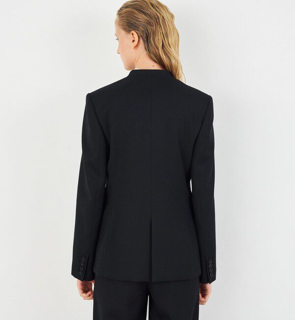 DES PRES「ポリエステルウールバラシャ Vカラージャケット」|ノーカラージャケット|