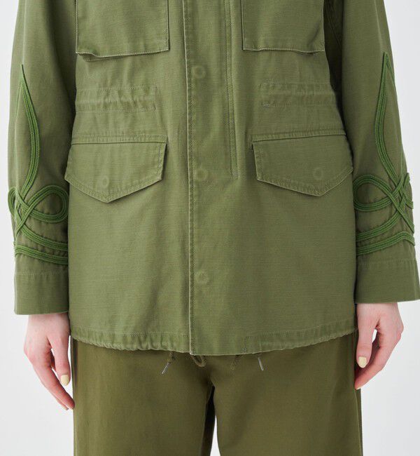 MACPHEE「スラブバックサテン ミリタリージャケット」|ミリタリージャケット|