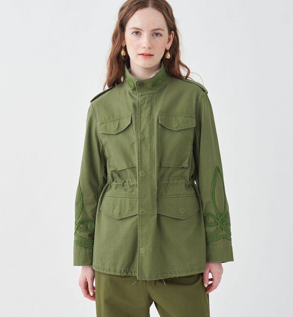 MACPHEE「スラブバックサテン ミリタリージャケット」|ミリタリージャケット|