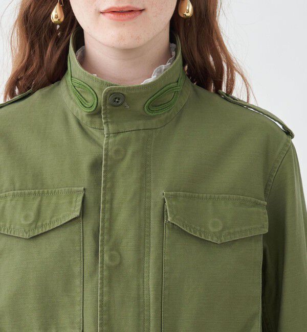 MACPHEE「スラブバックサテン ミリタリージャケット」|ミリタリージャケット|