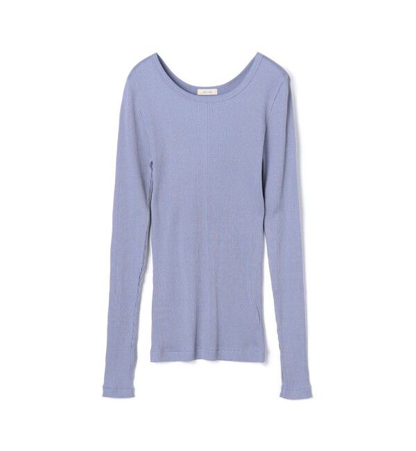 DES PRES「シルクコットンリブ クルーネックプルオーバー」|Tシャツ・カットソー|61 ライトブルー