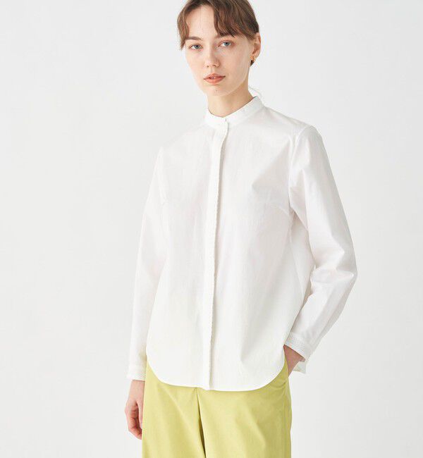 TOMORROWLAND collection「コンパクトブロード タックブラウス」|シャツ・ブラウス|