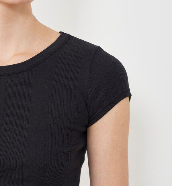 GALERIE VIE「ランダムテレコリブ フレンチスリーブプルオーバー」|Tシャツ・カットソー|