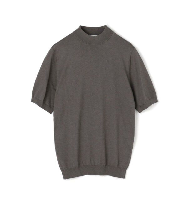 TOMORROWLAND MENS「シルクコットン モックネックプルオーバー SESIA」|ニット・セーター|17 チャコールグレー