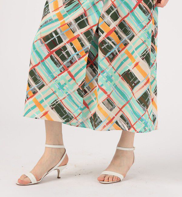 Ballsey「プラッドペイントプリント イージーラップスカート」|スカート|