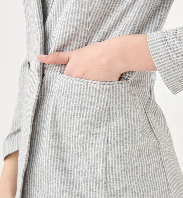 TOMORROWLAND collection「シルキーサッカー ダブルブレストライトジャケット」|テーラードジャケット|