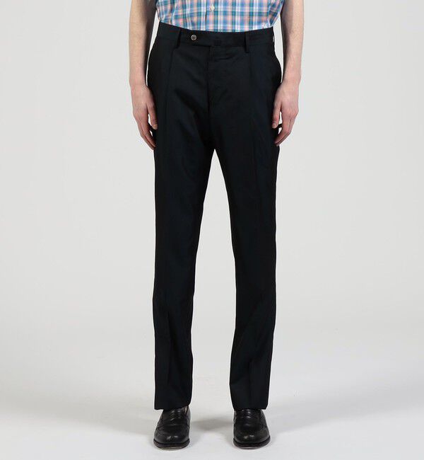 TOMORROWLAND MENS「コットンシルクタイプライター 1プリーツスラックス」|スラックス|