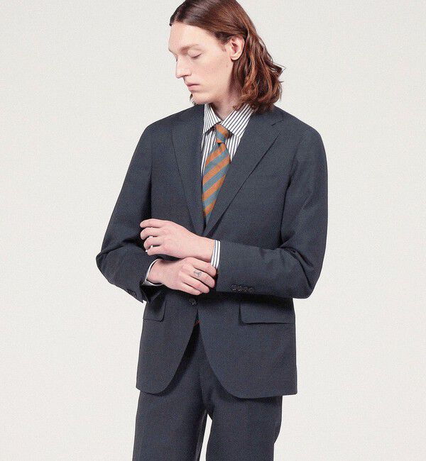 TOMORROWLAND MENS「Super120'sウールポリエステル シングルブレステッド2Bジャケット」|テーラードジャケット|