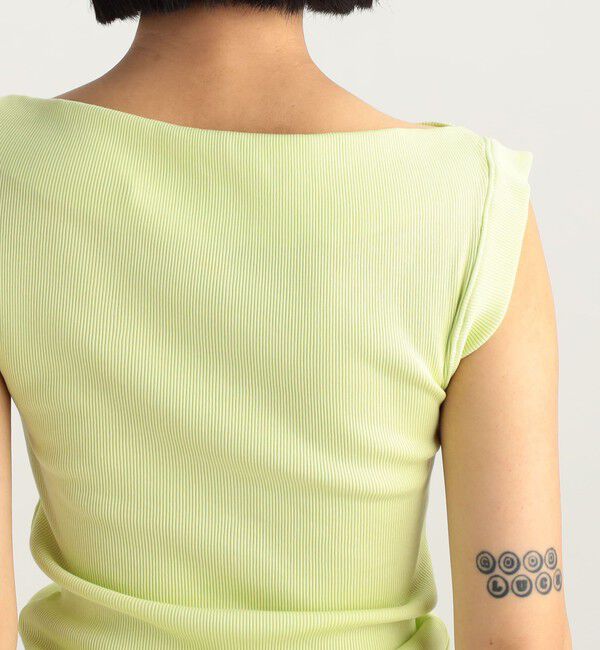 Edition「コットンリブ ボートネックトップス」|タンクトップ|