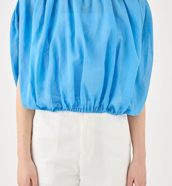 TOMORROWLAND collection「ルコットンオーガンジー バブルギャザーブラウス」|シャツ・ブラウス|