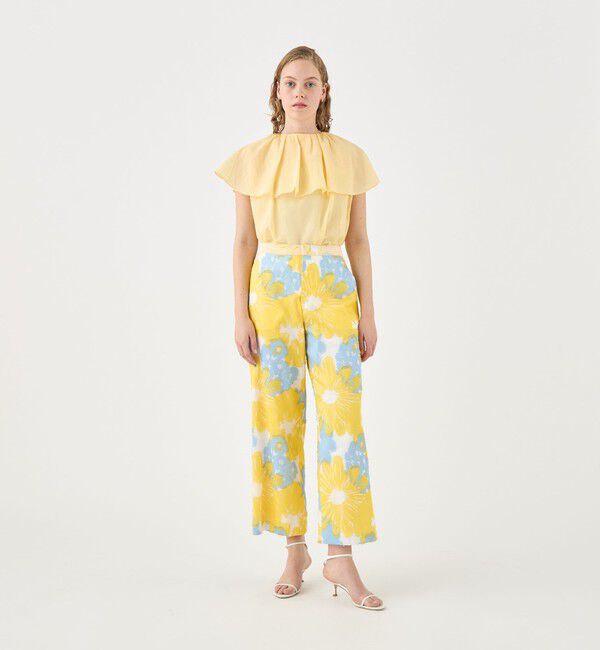 TOMORROWLAND collection「ルコットンオーガンジー カスケードラッフルカラーブラウス」|シャツ・ブラウス|