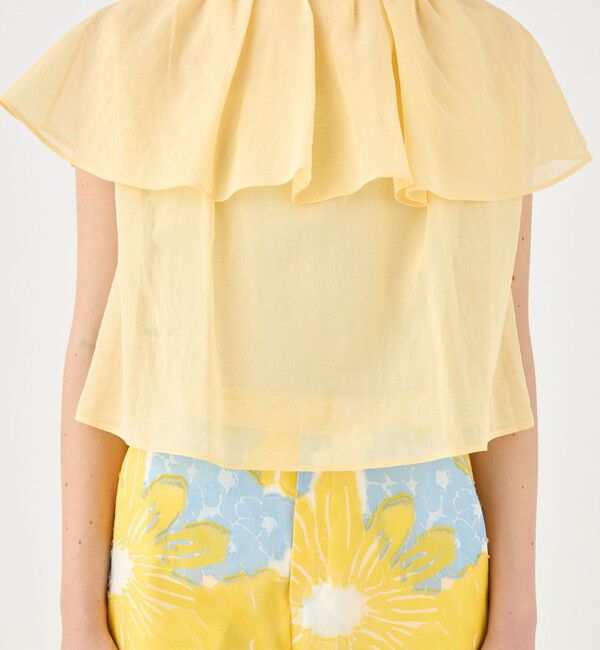 TOMORROWLAND collection「ルコットンオーガンジー カスケードラッフルカラーブラウス」|シャツ・ブラウス|