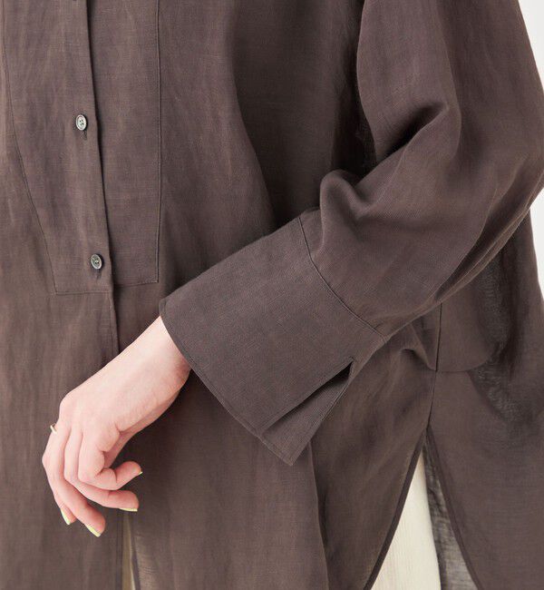 Ballsey「シアーリネン Vテールシャツ」|シャツ・ブラウス|