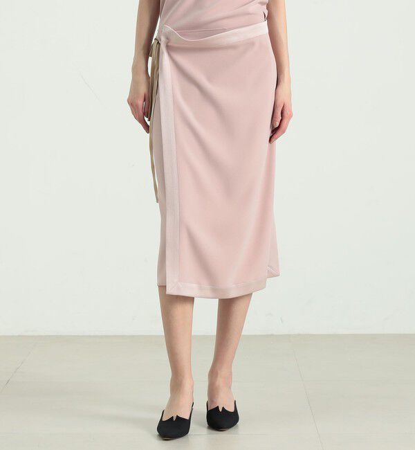 BACCA「ジョーゼットサテン リボンラップスカート」|スカート|