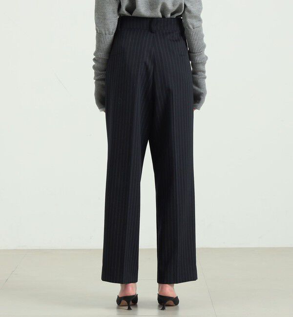 BACCA「ストライプギャバ タックワイドパンツ」|その他|