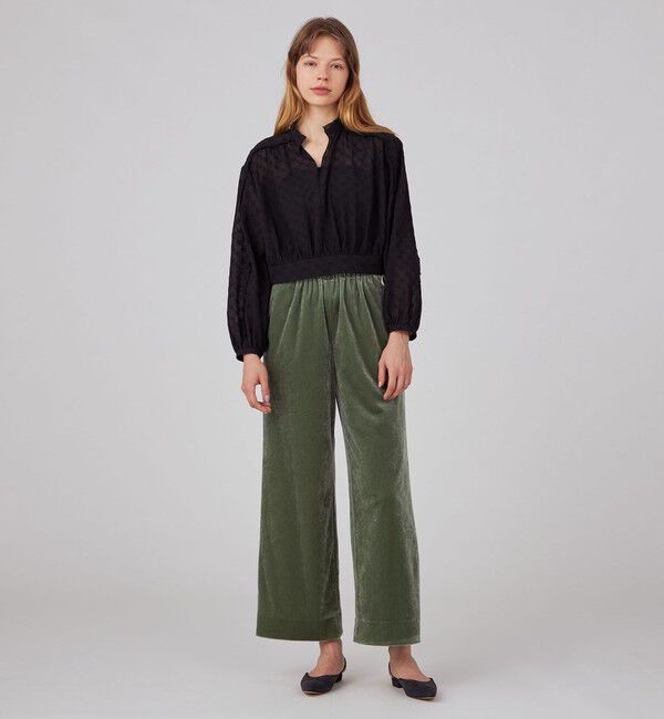 Ballsey「コットンガーゼエンブロイダリー フリルギャザーブラウス」|シャツ・ブラウス|