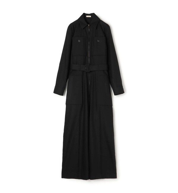 DES PRES「ウールカシミヤポプリンメルトン ジャンプスーツ」|オールインワン|19 ブラック