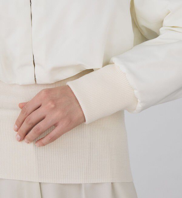 DES PRES「ポリエステルスムースダブルクロス クロップドブルゾン」|ブルゾン・スタジャン|