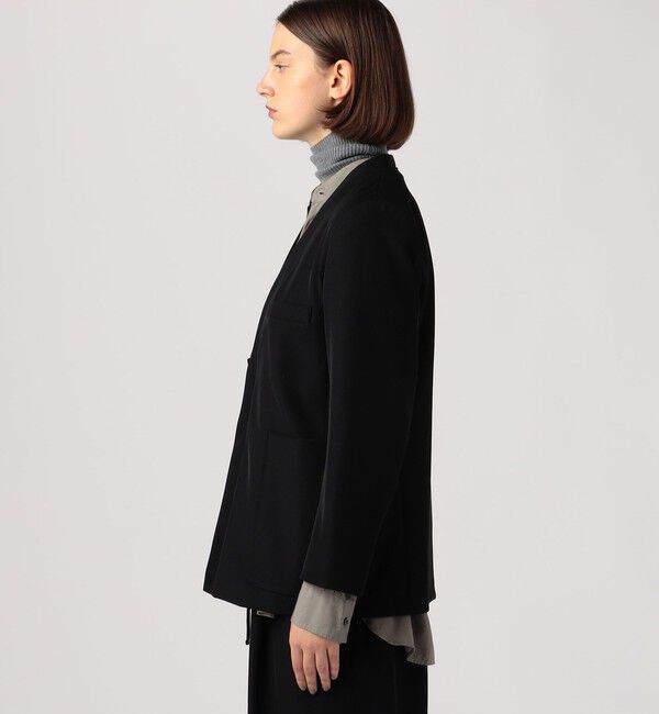 BACCA「ポリエステルレーヨン リラックスノーカラージャケット」|ノーカラージャケット|
