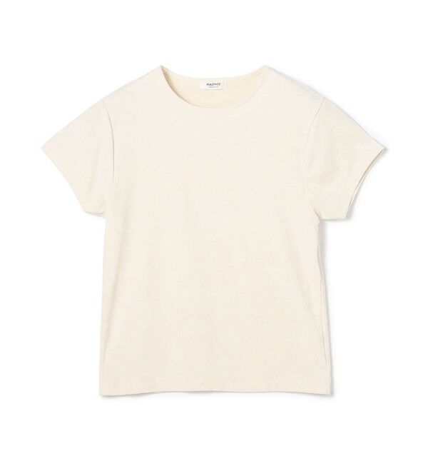 MACPHEE「ベロアジャージー クルーネックプルオーバー」|Tシャツ・カットソー|11 ホワイト